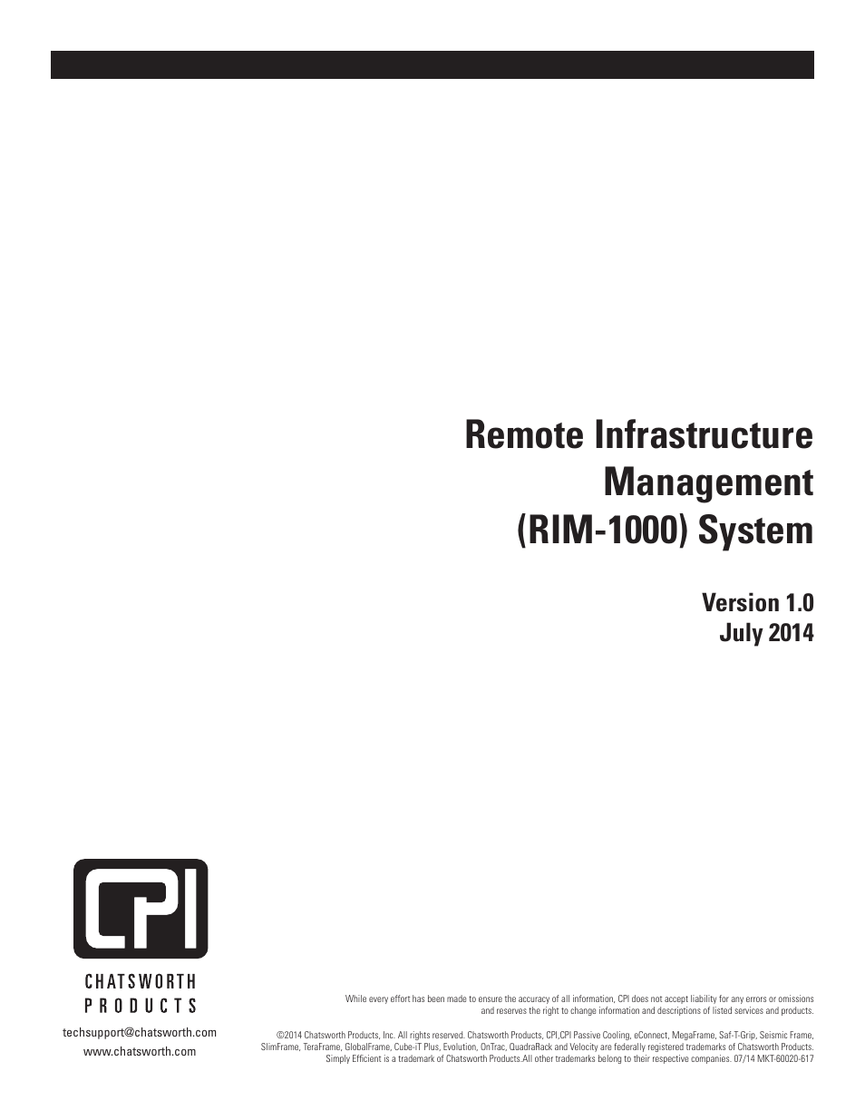 Chatsworth Products Remote Infrastructure Management (RIM-1000) User Manual | 214 pages
