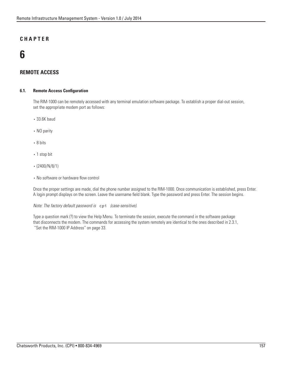Chatsworth Products Remote Infrastructure Management (RIM-1000) User Manual | Page 157 / 214
