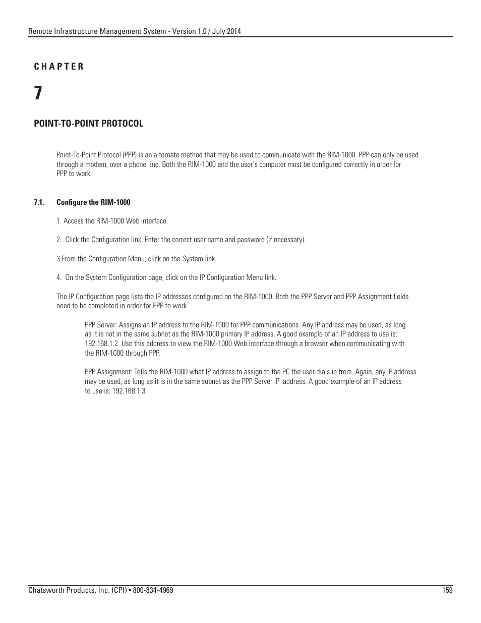 Chatsworth Products Remote Infrastructure Management (RIM-1000) User Manual | Page 159 / 214