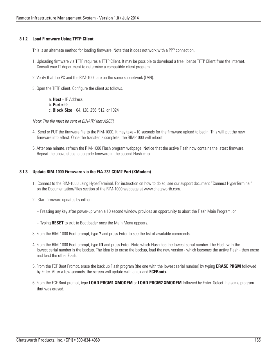 Chatsworth Products Remote Infrastructure Management (RIM-1000) User Manual | Page 165 / 214