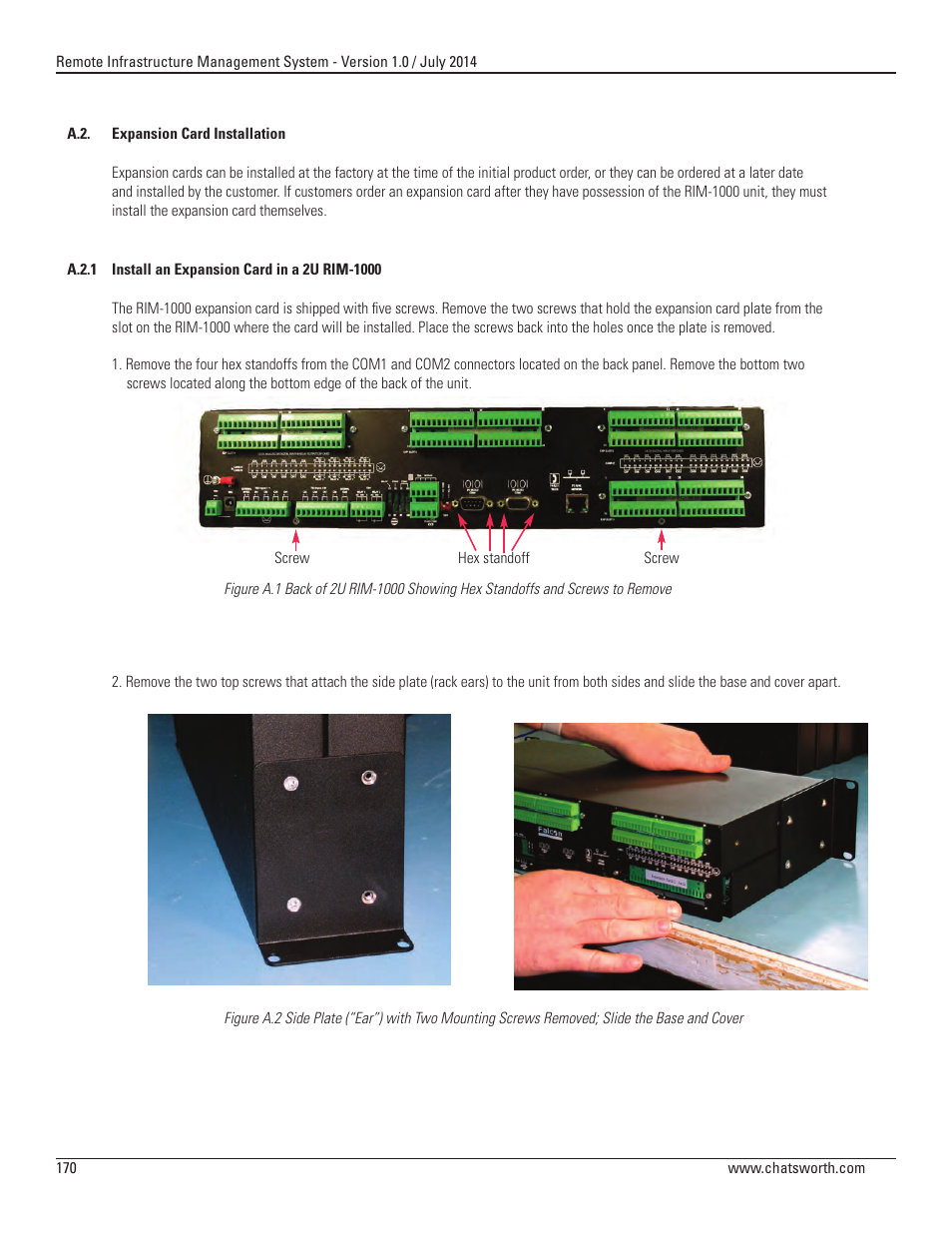 Chatsworth Products Remote Infrastructure Management (RIM-1000) User Manual | Page 170 / 214