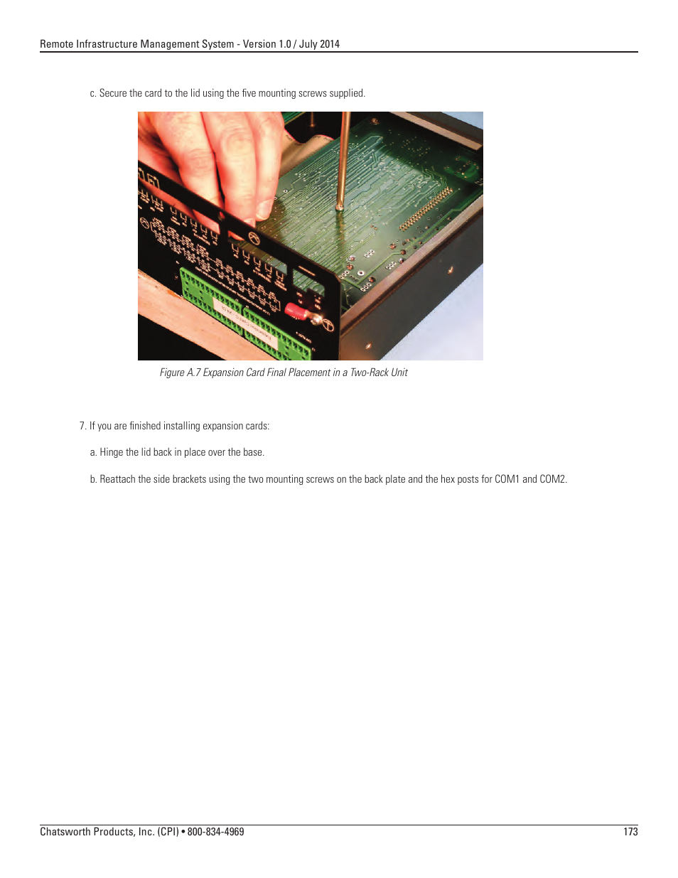 Chatsworth Products Remote Infrastructure Management (RIM-1000) User Manual | Page 173 / 214