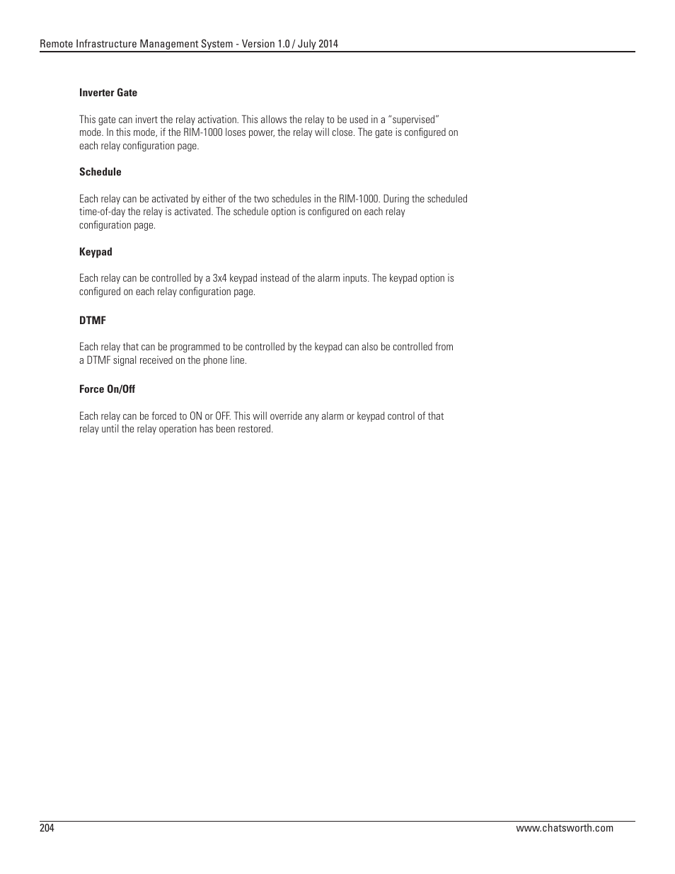 Chatsworth Products Remote Infrastructure Management (RIM-1000) User Manual | Page 204 / 214