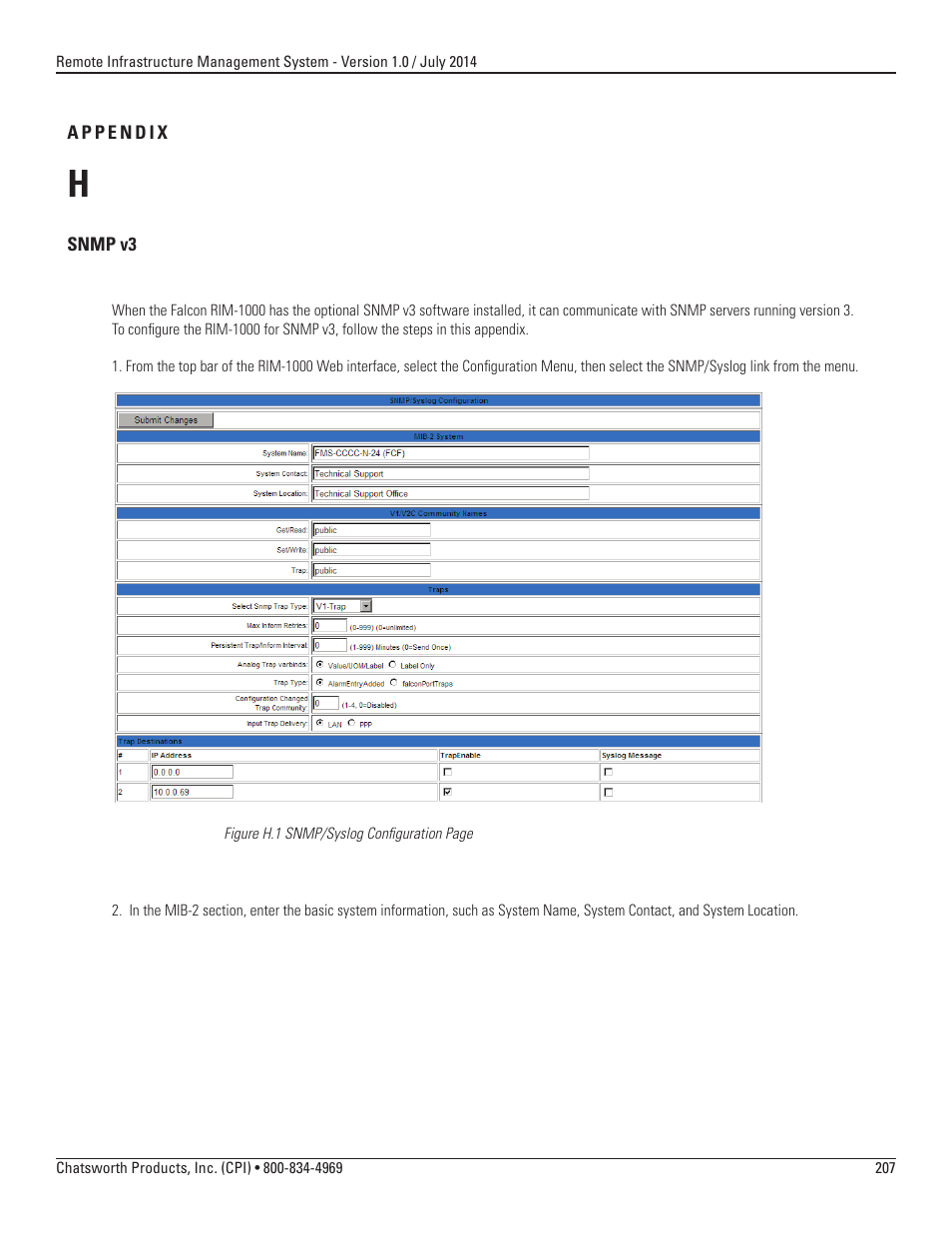 Chatsworth Products Remote Infrastructure Management (RIM-1000) User Manual | Page 207 / 214