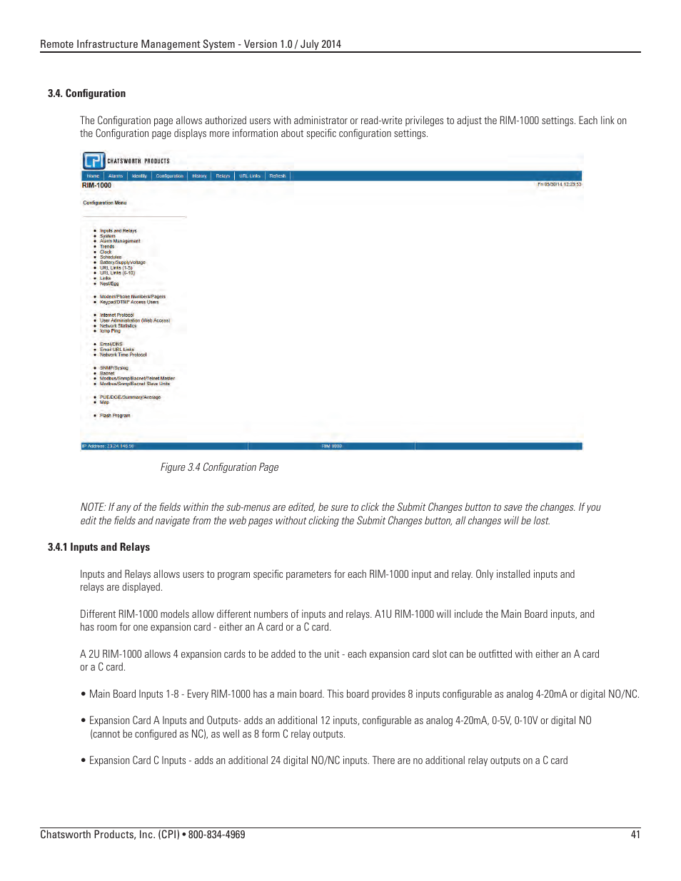 Chatsworth Products Remote Infrastructure Management (RIM-1000) User Manual | Page 41 / 214