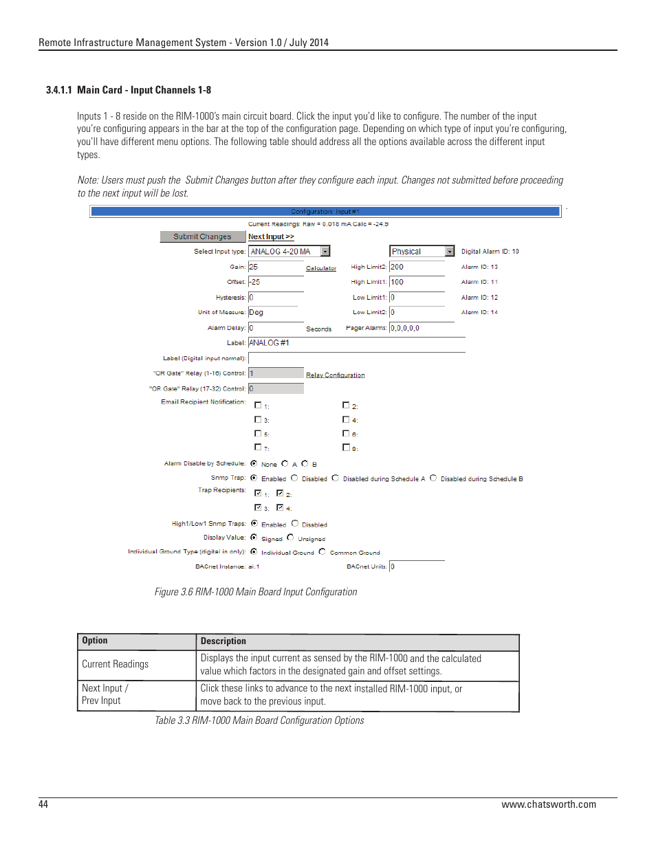 Chatsworth Products Remote Infrastructure Management (RIM-1000) User Manual | Page 44 / 214