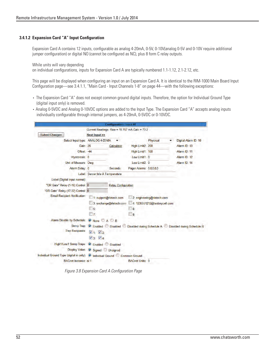 Chatsworth Products Remote Infrastructure Management (RIM-1000) User Manual | Page 52 / 214