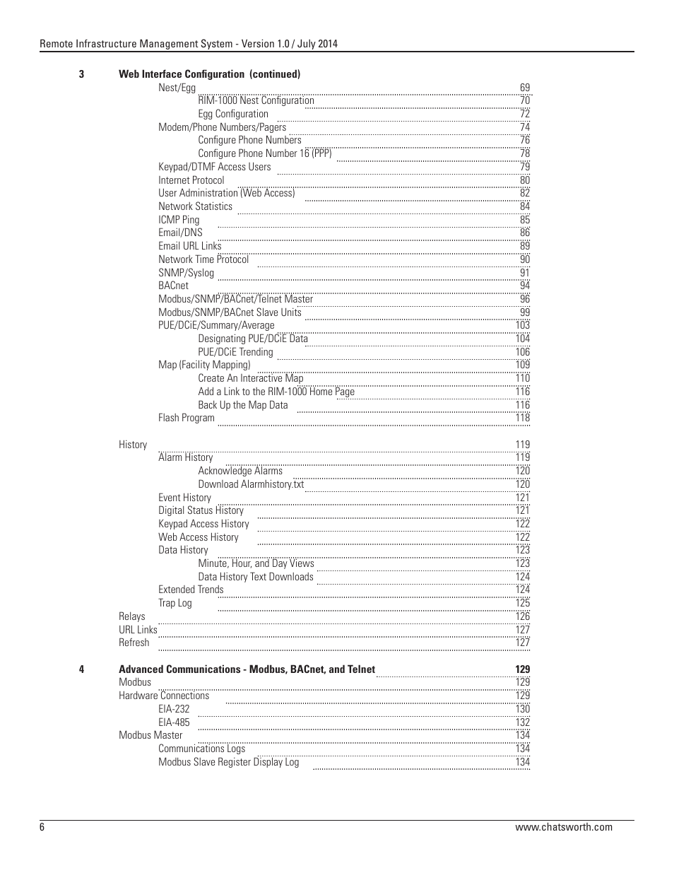 Chatsworth Products Remote Infrastructure Management (RIM-1000) User Manual | Page 6 / 214