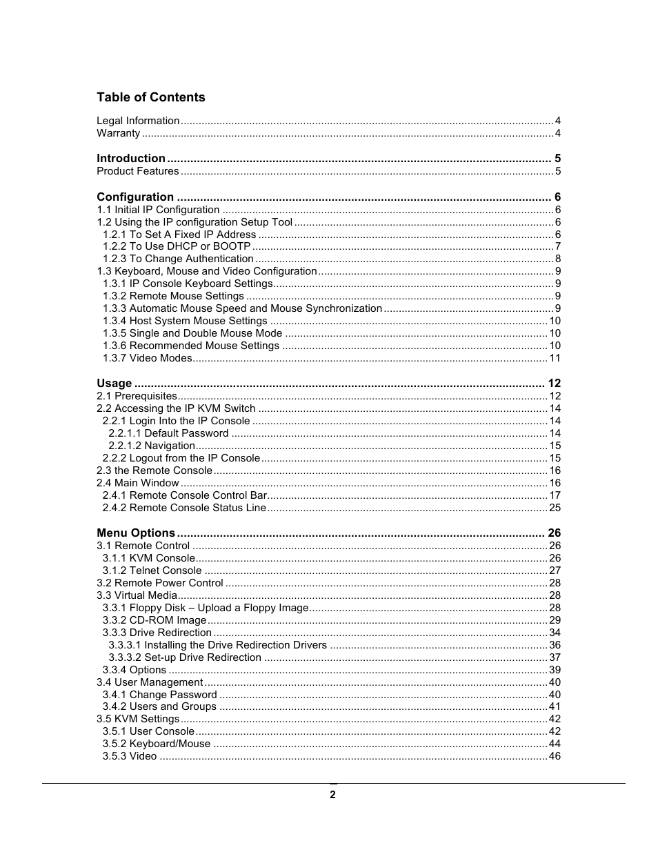 Chatsworth Products KVM Over IP User Manual | Page 2 / 69