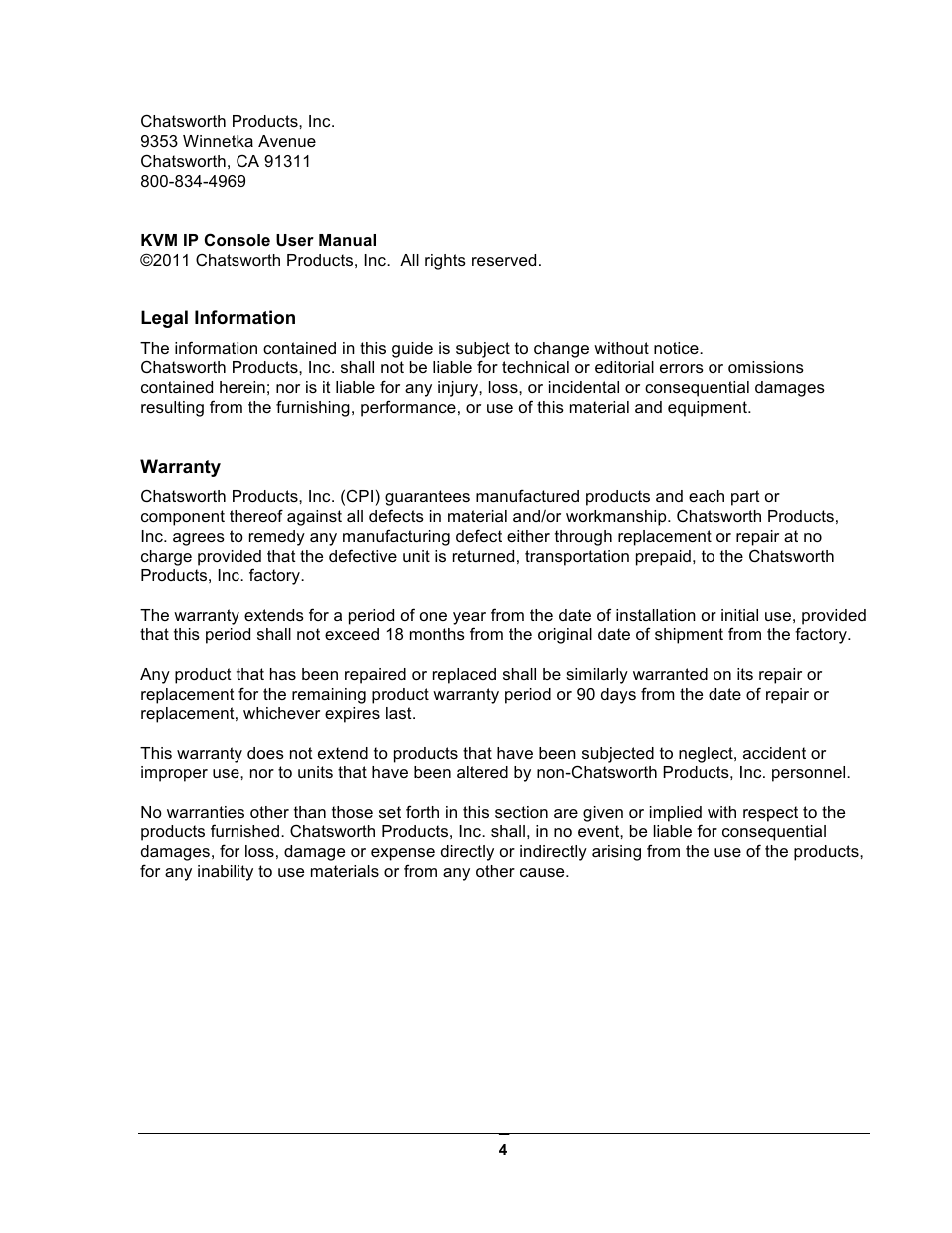 Chatsworth Products KVM Over IP User Manual | Page 4 / 69