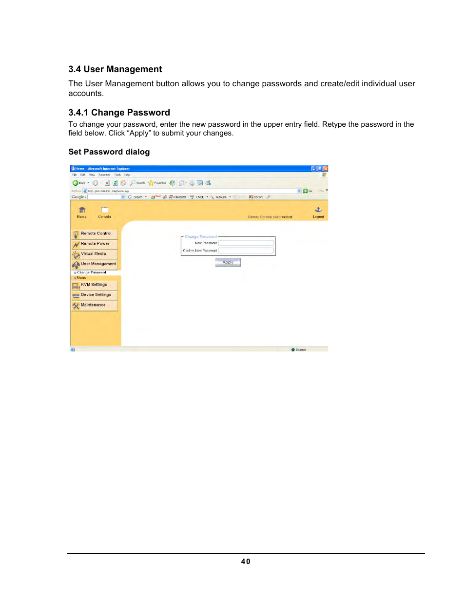 Chatsworth Products KVM Over IP User Manual | Page 40 / 69