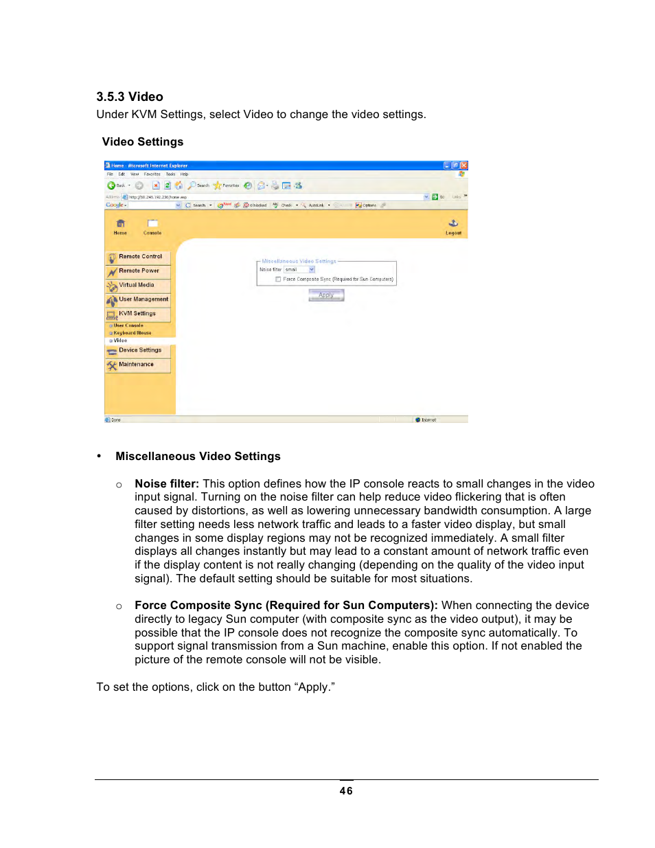 Chatsworth Products KVM Over IP User Manual | Page 46 / 69