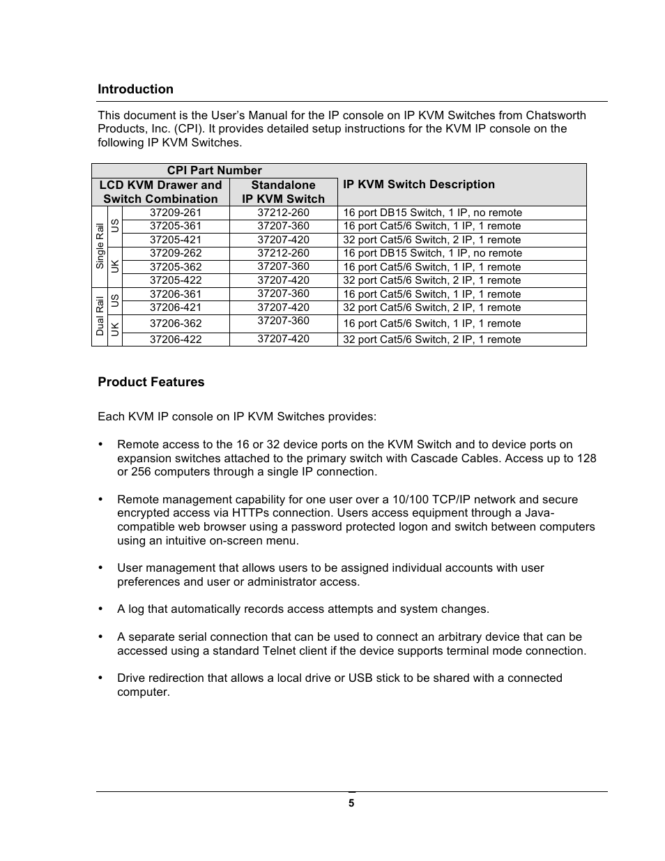 Chatsworth Products KVM Over IP User Manual | Page 5 / 69
