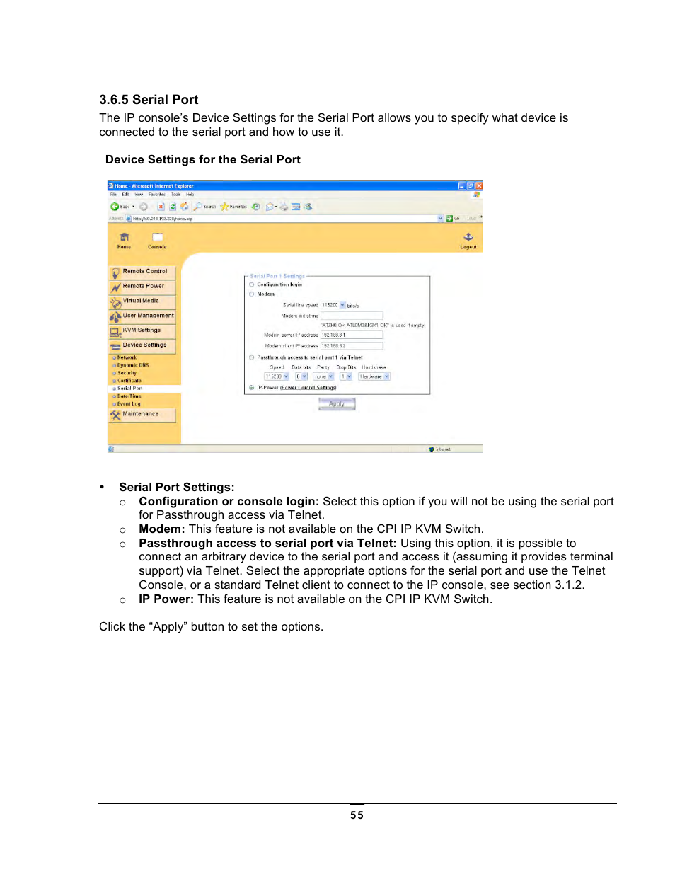 Chatsworth Products KVM Over IP User Manual | Page 55 / 69