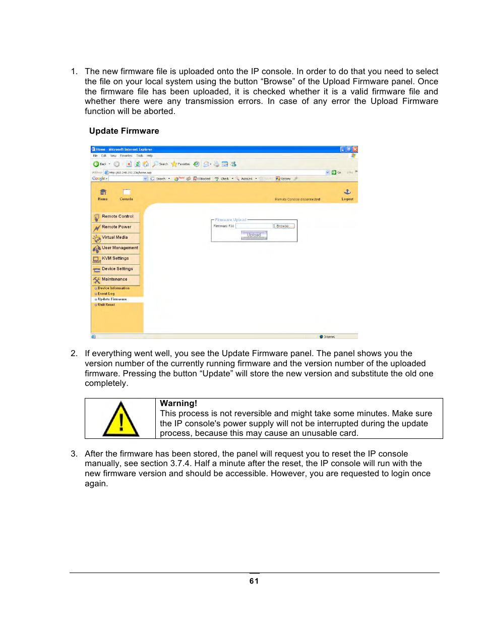Chatsworth Products KVM Over IP User Manual | Page 61 / 69