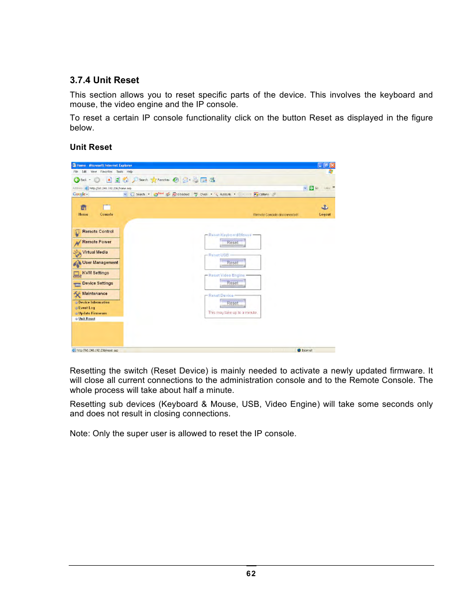 Chatsworth Products KVM Over IP User Manual | Page 62 / 69