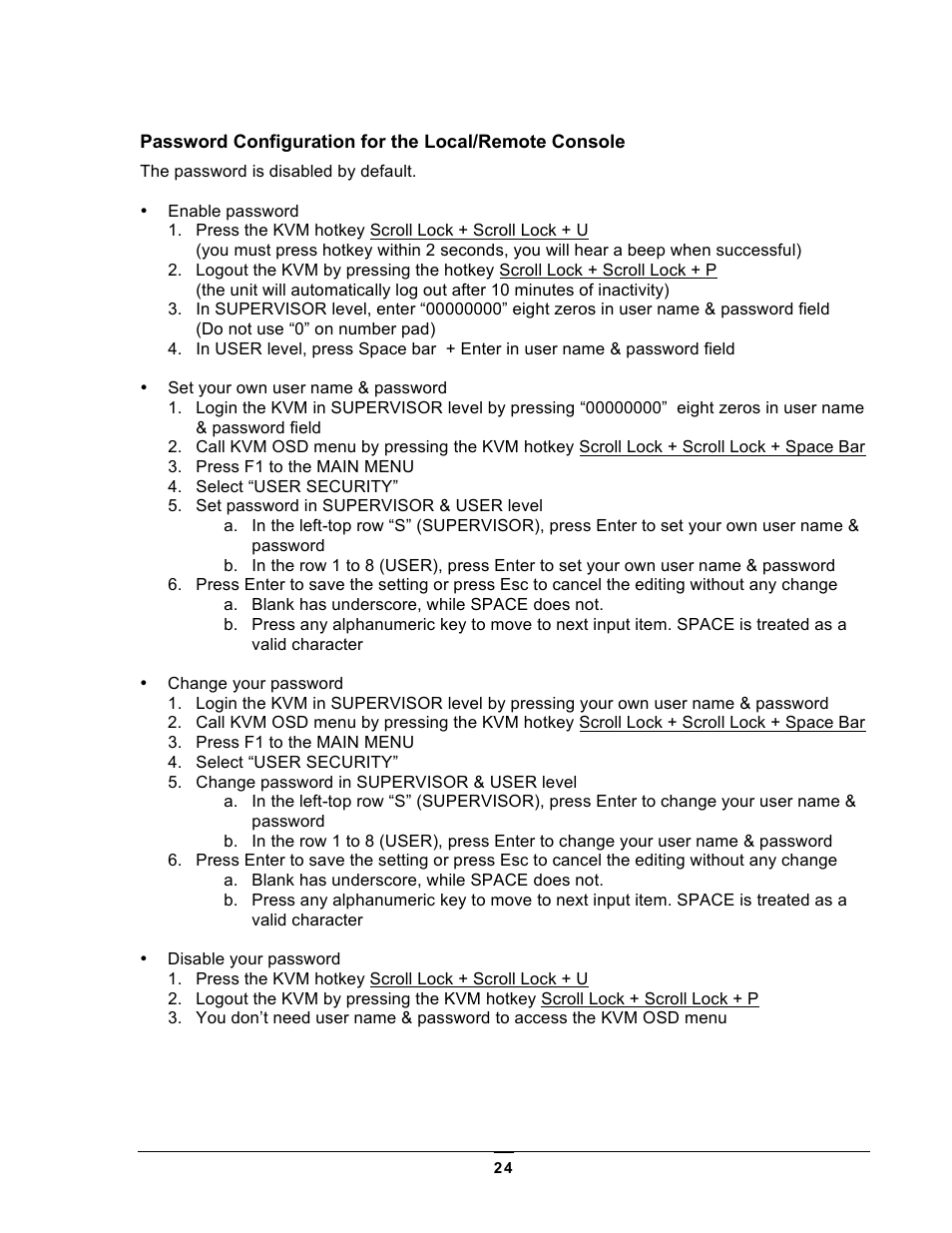 Chatsworth Products Analog KVM User Manual | Page 24 / 36