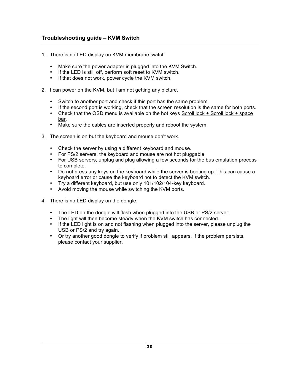 Chatsworth Products Analog KVM User Manual | Page 30 / 36