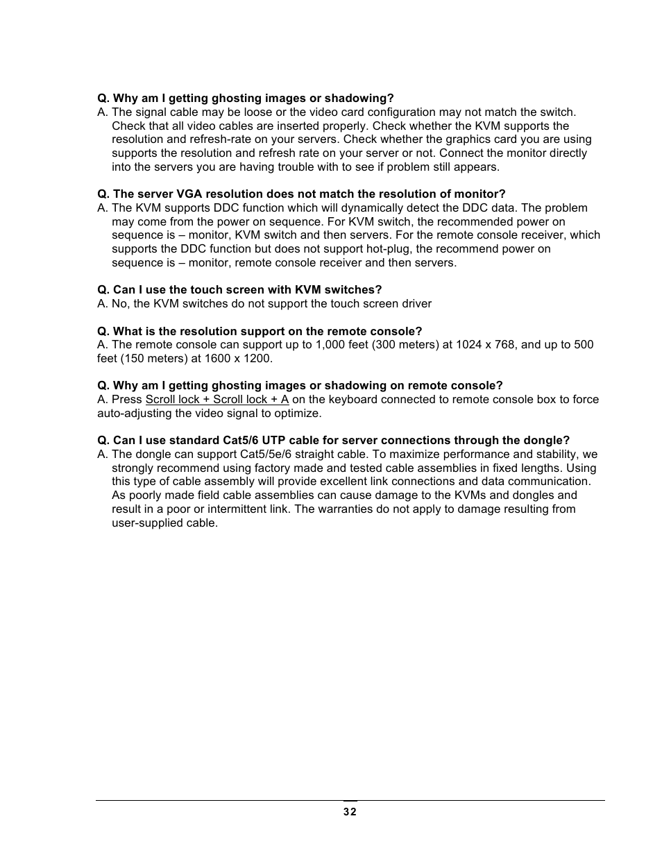 Chatsworth Products Analog KVM User Manual | Page 32 / 36