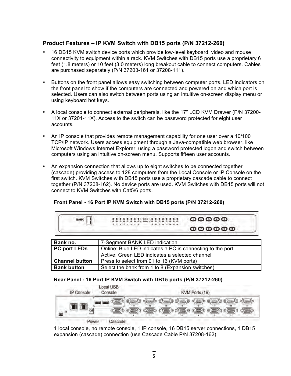 Chatsworth Products Analog KVM User Manual | Page 5 / 36