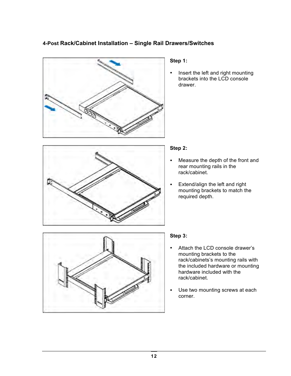 Chatsworth Products LCD Monitors User Manual | Page 12 / 44
