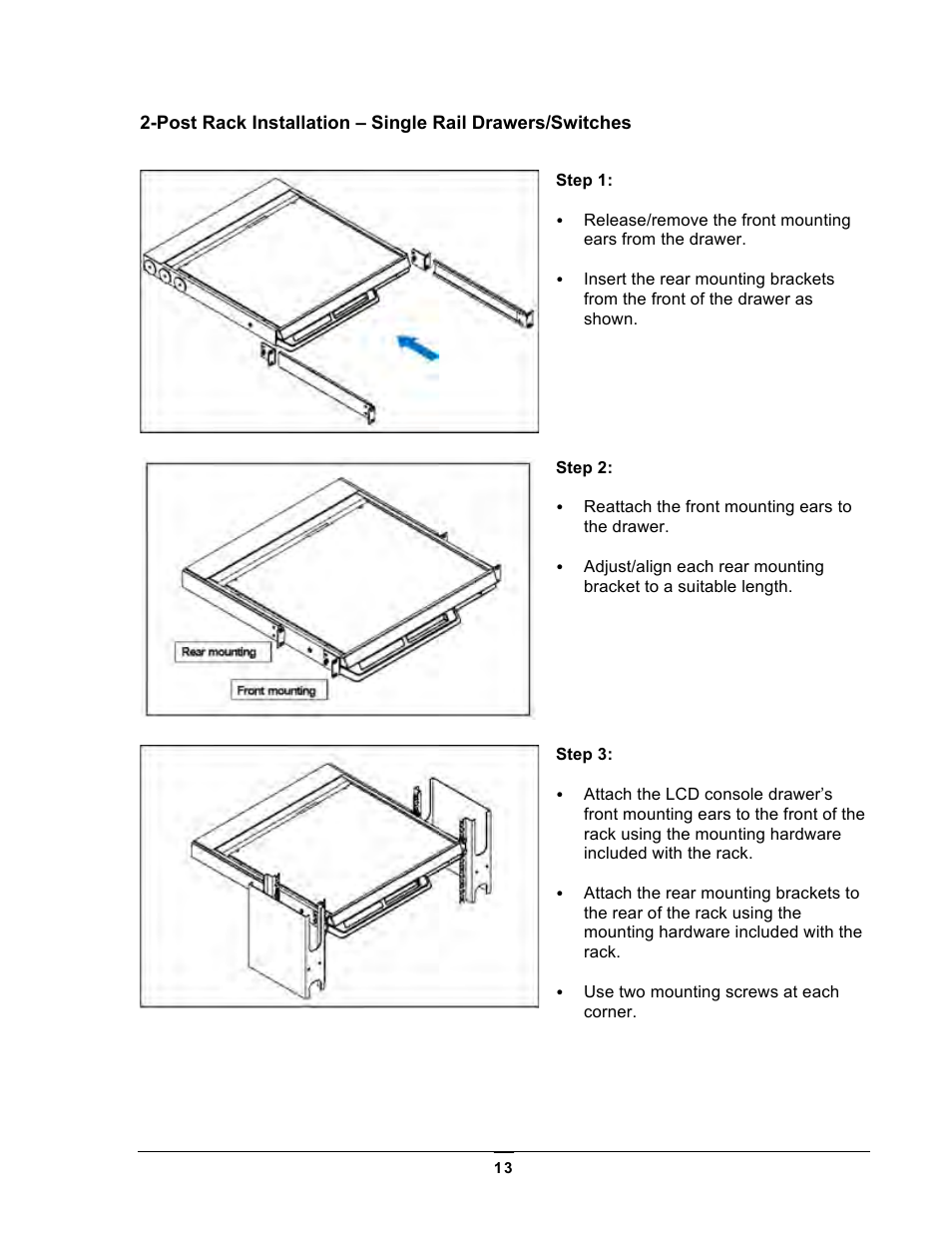 Chatsworth Products LCD Monitors User Manual | Page 13 / 44