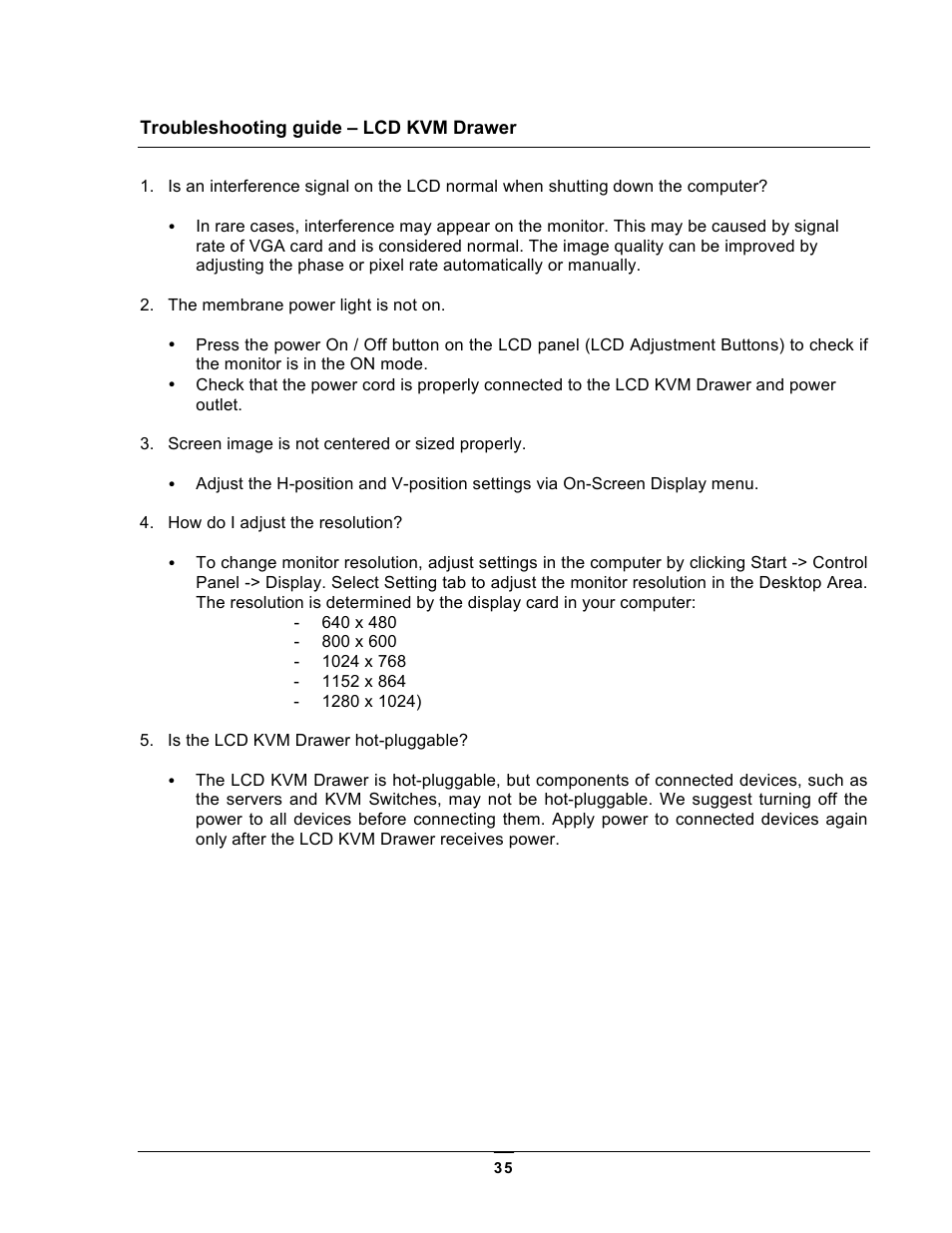 Chatsworth Products LCD Monitors User Manual | Page 35 / 44