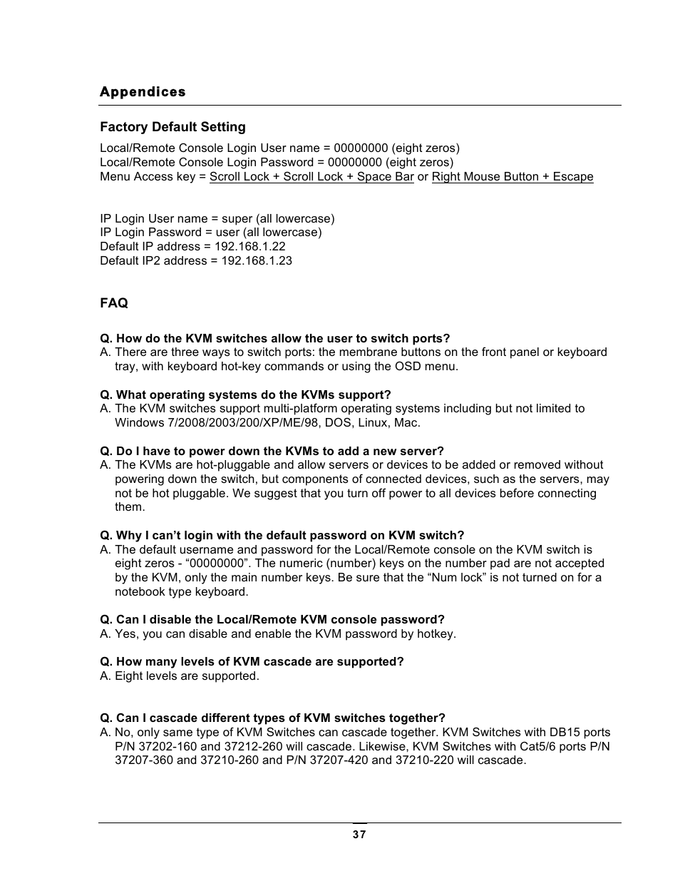 Chatsworth Products LCD Monitors User Manual | Page 37 / 44