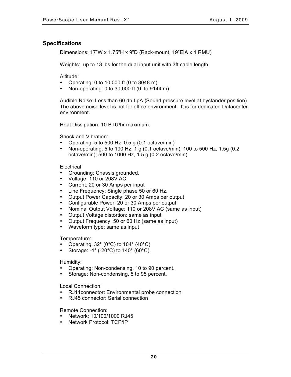 Chatsworth Products PowerScope In-Line Meter User Manual | Page 22 / 22