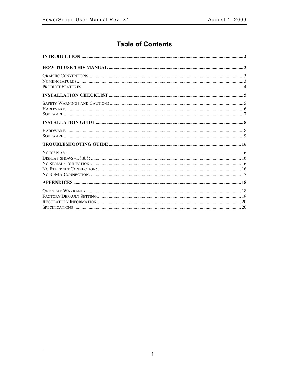 Chatsworth Products PowerScope In-Line Meter User Manual | Page 3 / 22
