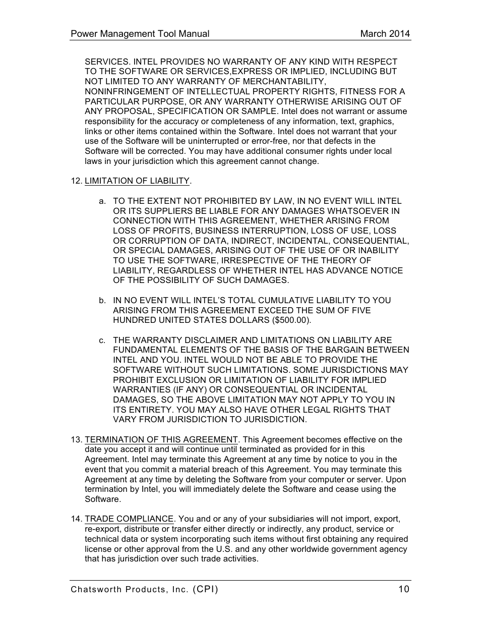 Chatsworth Products CPI Power Management Tool User Manual | Page 10 / 92