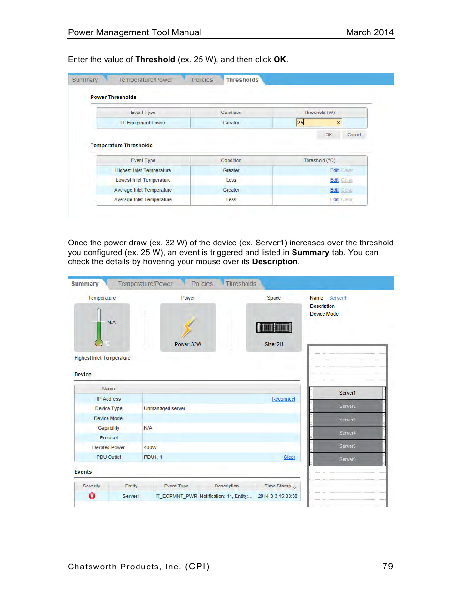 Chatsworth Products CPI Power Management Tool User Manual | Page 79 / 92