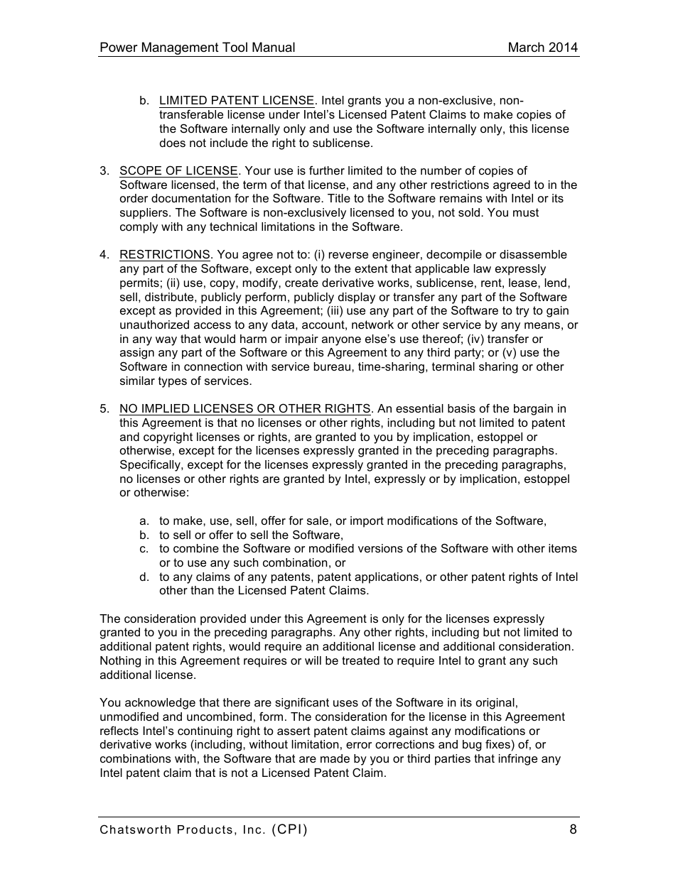 Chatsworth Products CPI Power Management Tool User Manual | Page 8 / 92