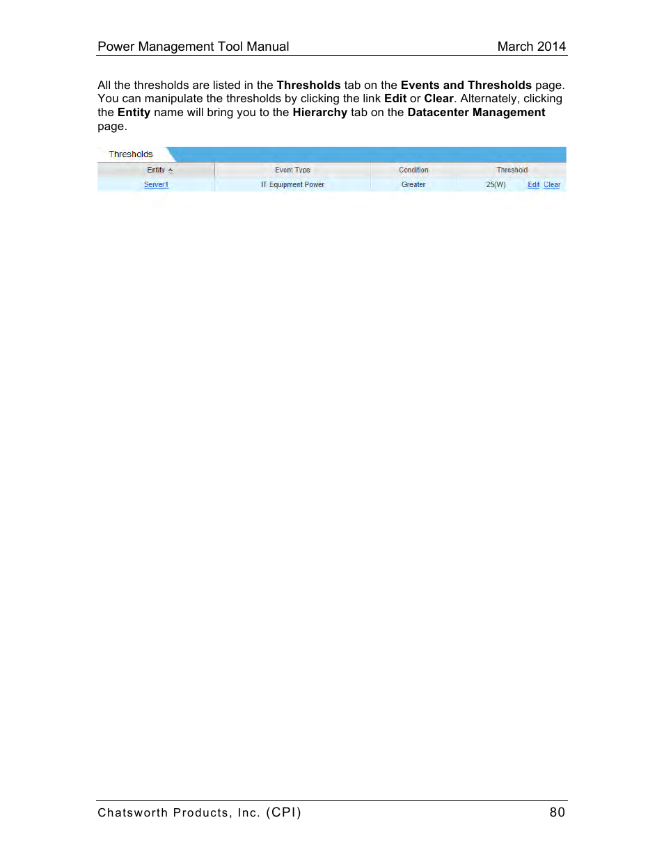 Chatsworth Products CPI Power Management Tool User Manual | Page 80 / 92
