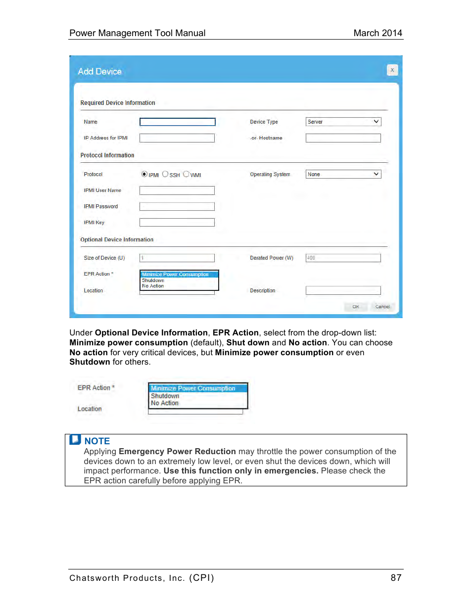 Chatsworth Products CPI Power Management Tool User Manual | Page 87 / 92