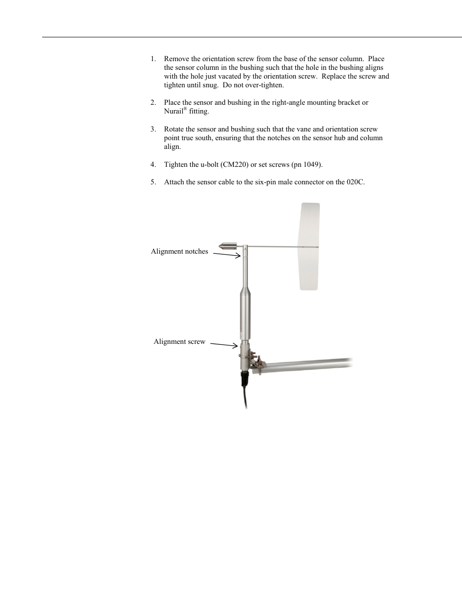 Campbell Scientific 020C Wind Direction Sensor User Manual | Page 8 / 26