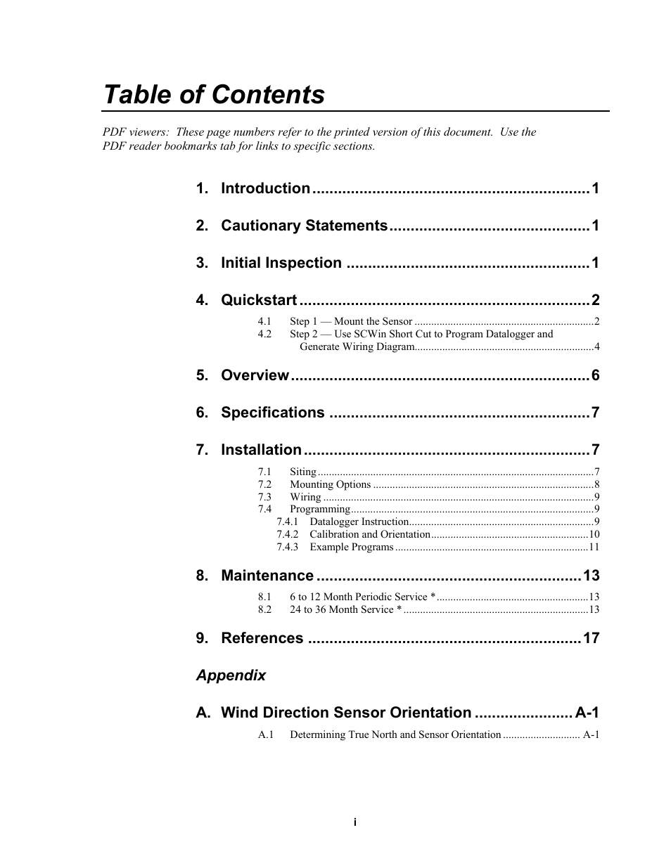 Campbell Scientific 024A-L Met One Wind Direction Sensor User Manual | Page 5 / 30