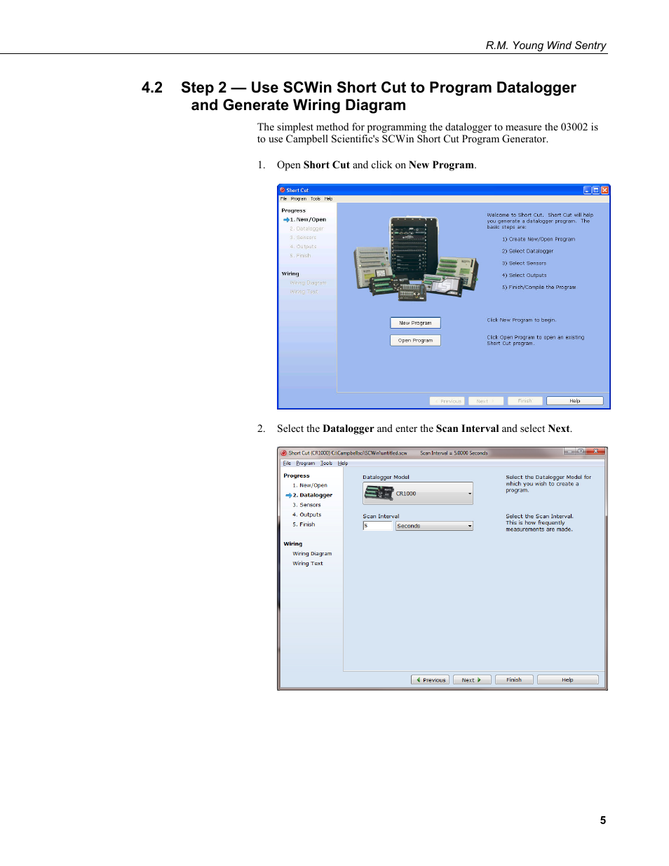 Generate wiring diagram | Campbell Scientific 03002, 03101, and 03301 R. M. Young Wind Sentry Sensors User Manual | Page 11 / 40