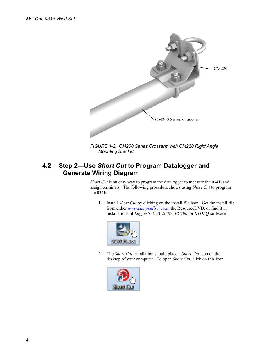 Wiring diagram, Bracket, Figure 4-2) | Campbell Scientific 034B-L Met One Windset User Manual | Page 12 / 34