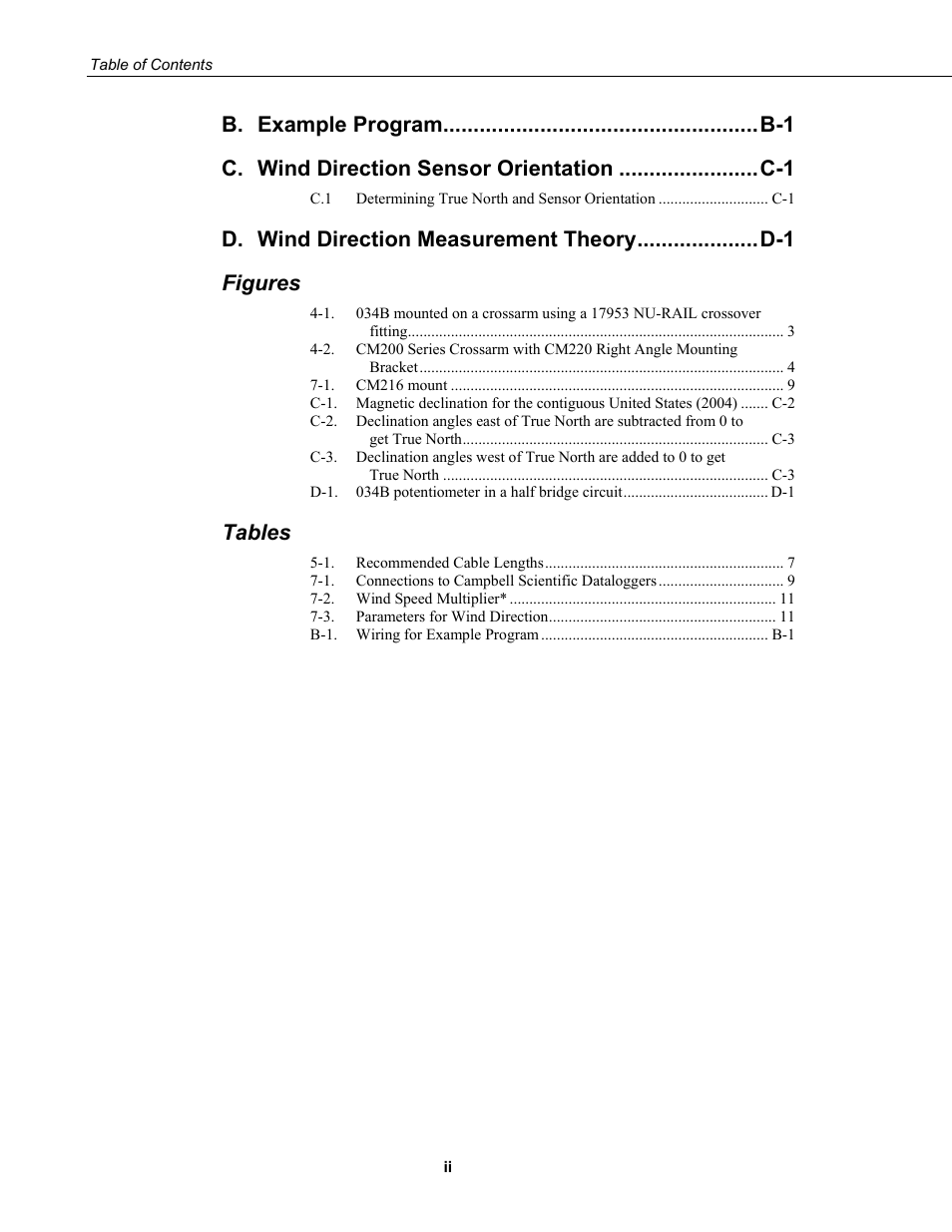 Figures, Tables | Campbell Scientific 034B-L Met One Windset User Manual | Page 8 / 34