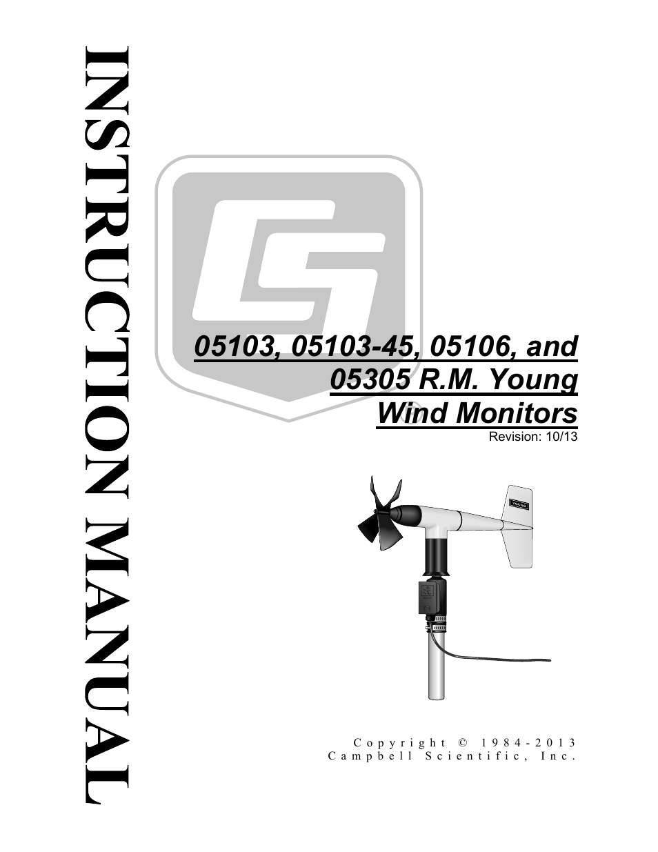 Campbell Scientific 05103, 05103-45, 05106, and 05305 R. M. Young Wind Monitors User Manual | 30 pages