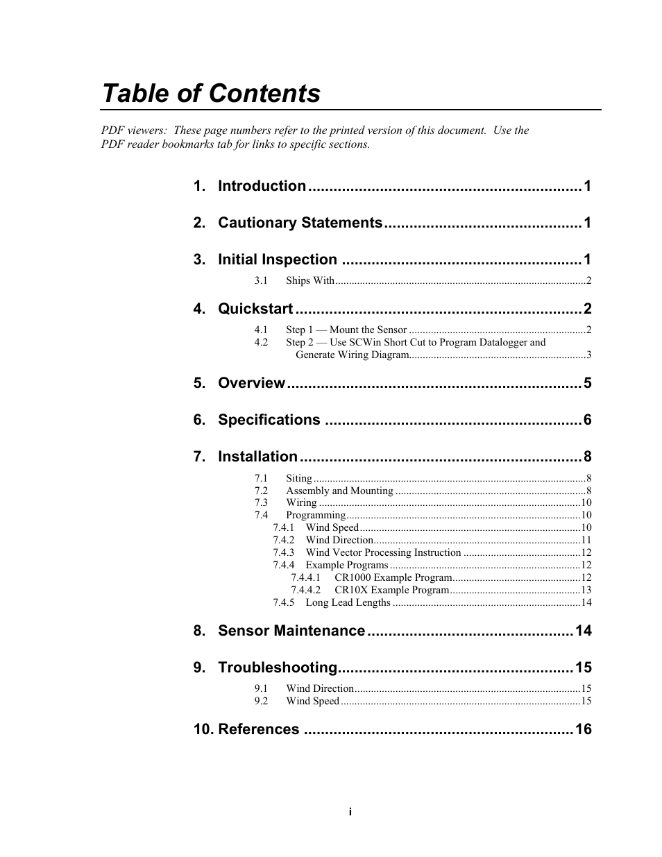 Campbell Scientific 05103, 05103-45, 05106, and 05305 R. M. Young Wind Monitors User Manual | Page 5 / 30