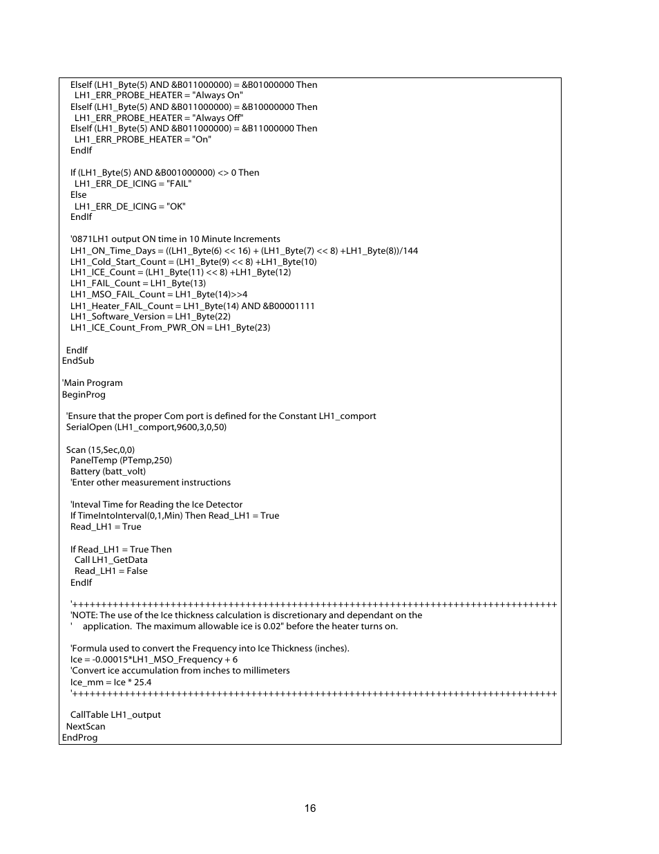 Campbell Scientific 0871LH1 Freezing Rain Sensor User Manual | Page 19 / 31