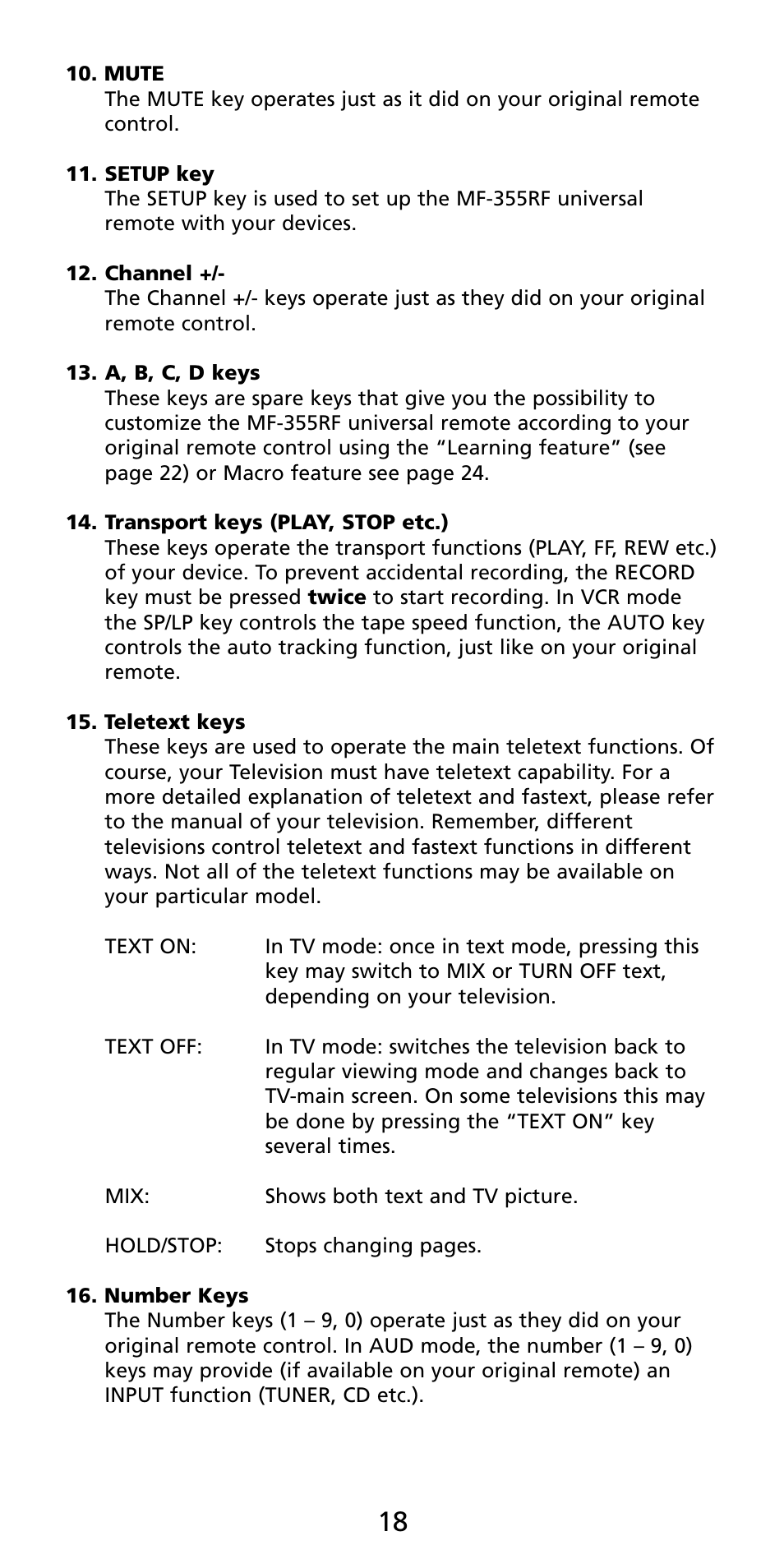 Aiwa MF 355RF User Manual | Page 19 / 74