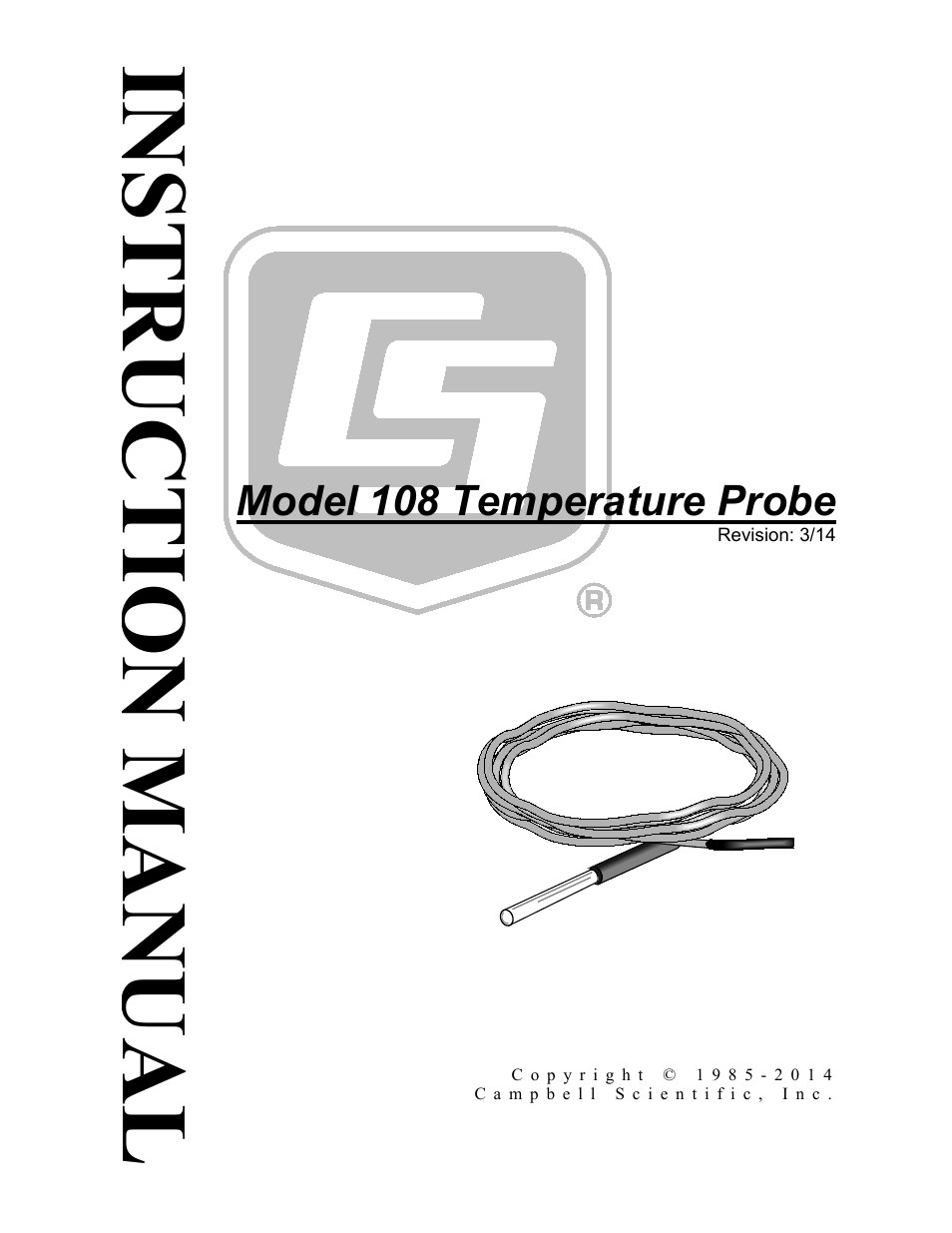 Campbell Scientific 108-L Temperature Probe User Manual | 30 pages