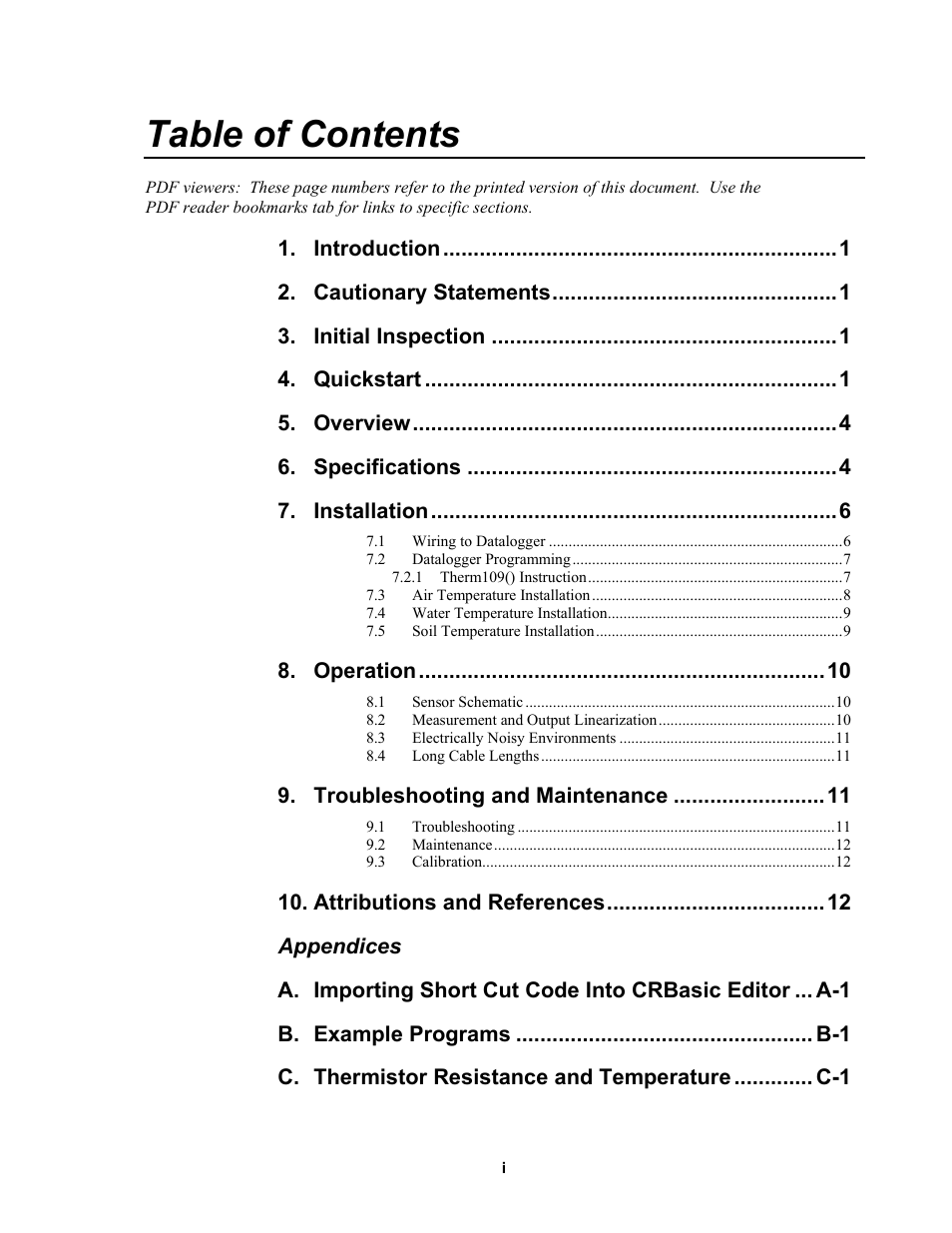 Campbell Scientific 109-L Temperature Probe User Manual | Page 7 / 30
