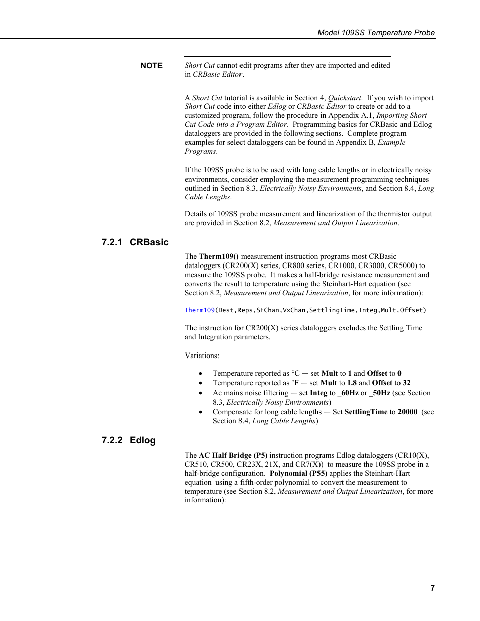 1 crbasic, 2 edlog, Crbasic | Edlog | Campbell Scientific 109SS Temperature Probe User Manual | Page 13 / 32