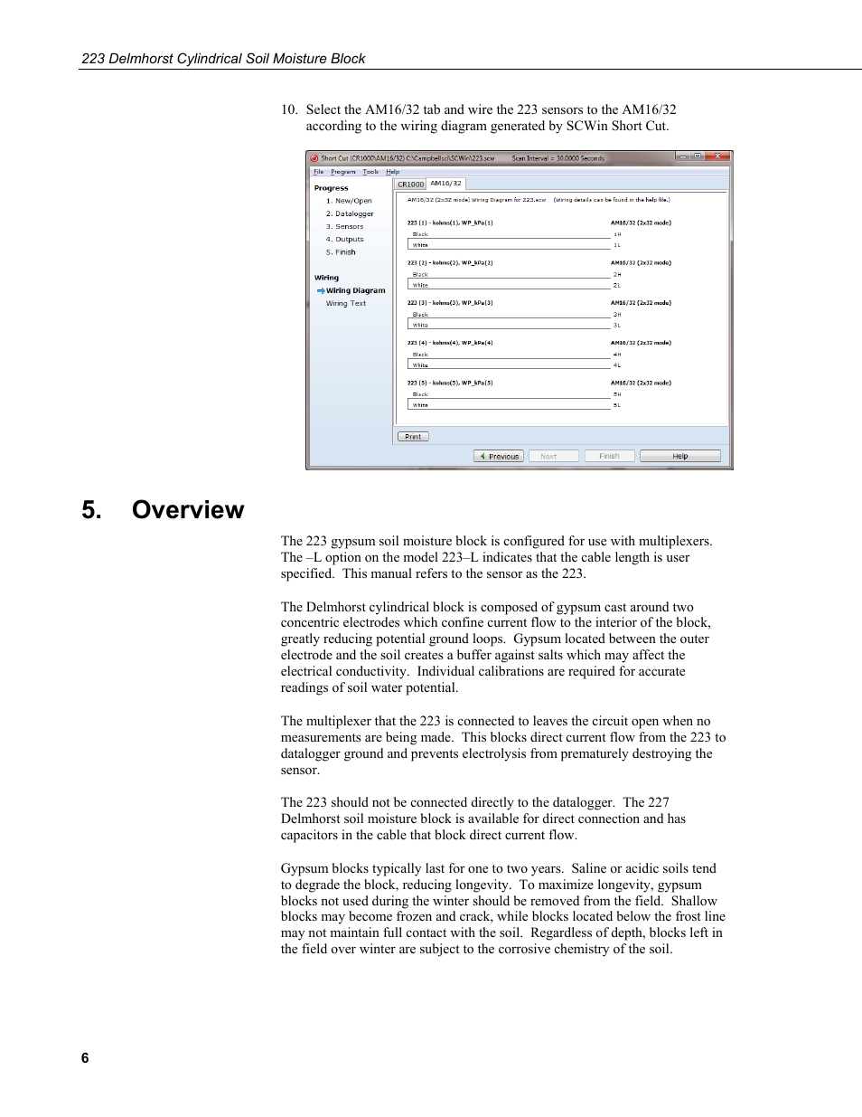 Overview | Campbell Scientific 223-L Delmhorst Cylindrical Soil Moisture Block User Manual | Page 12 / 28