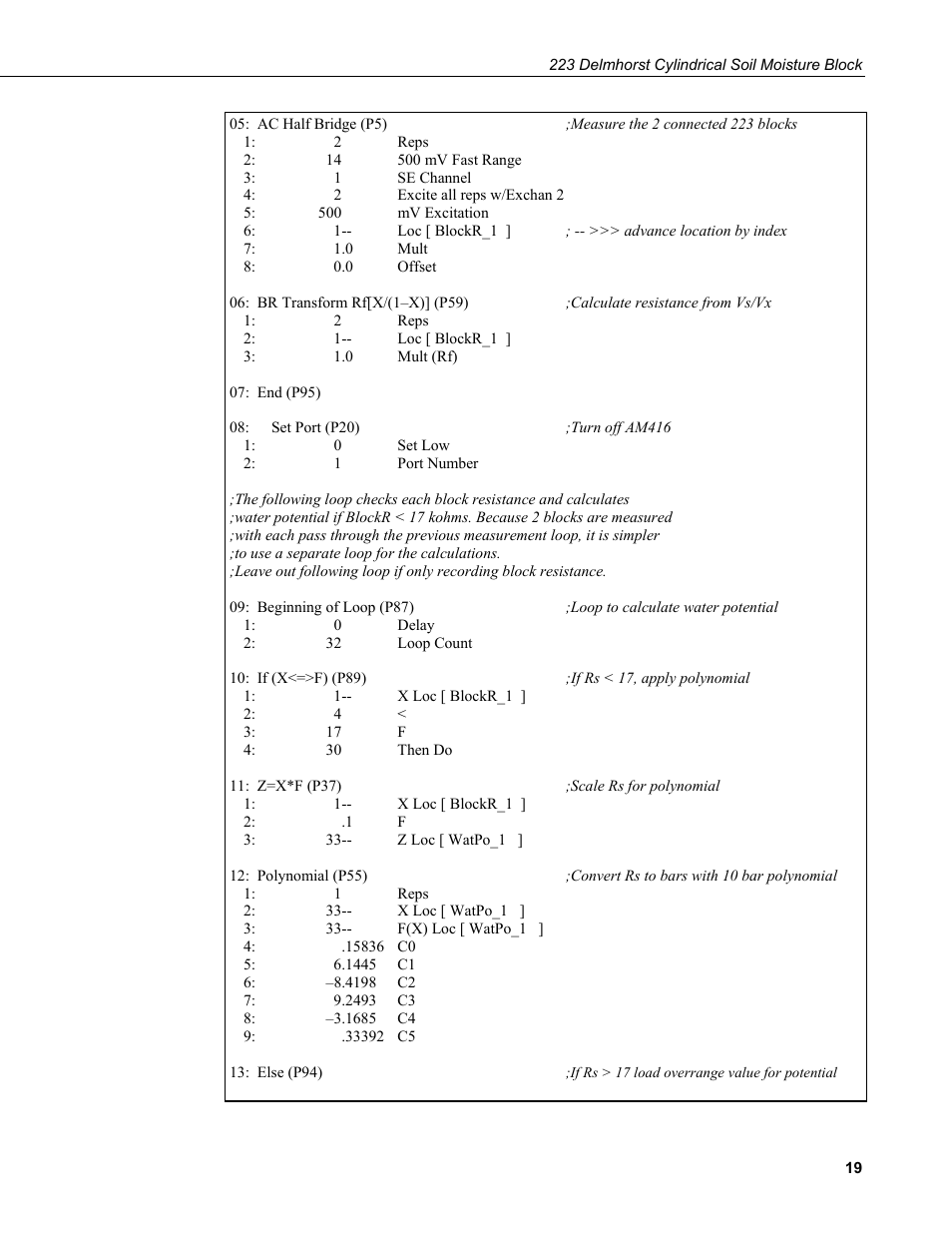 Campbell Scientific 223-L Delmhorst Cylindrical Soil Moisture Block User Manual | Page 25 / 28