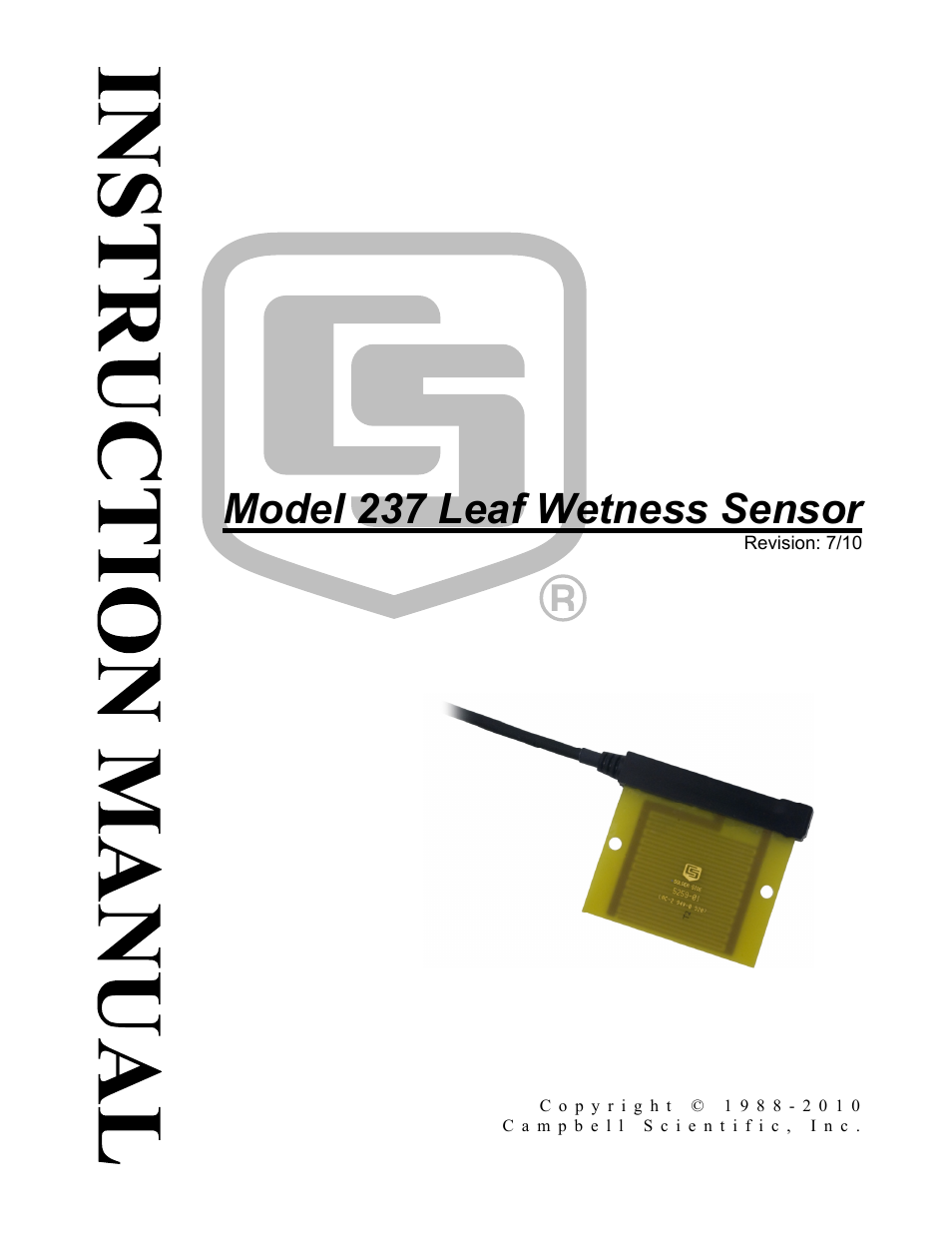 Campbell Scientific 237-L Leaf Wetness Sensor User Manual | 14 pages